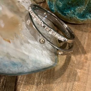 Vince Camuto rhinestone bangle set